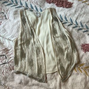 Vintage Haute Hippie beaded silk vest. Absolutely stunning vintage piece.